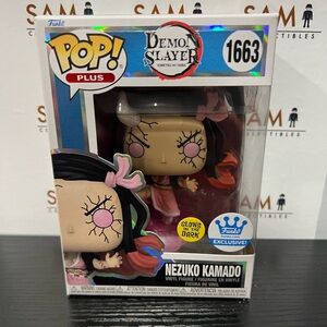 Nezuko Kamado Glow in the Dark #1663 Funko Pop Plus + Protector